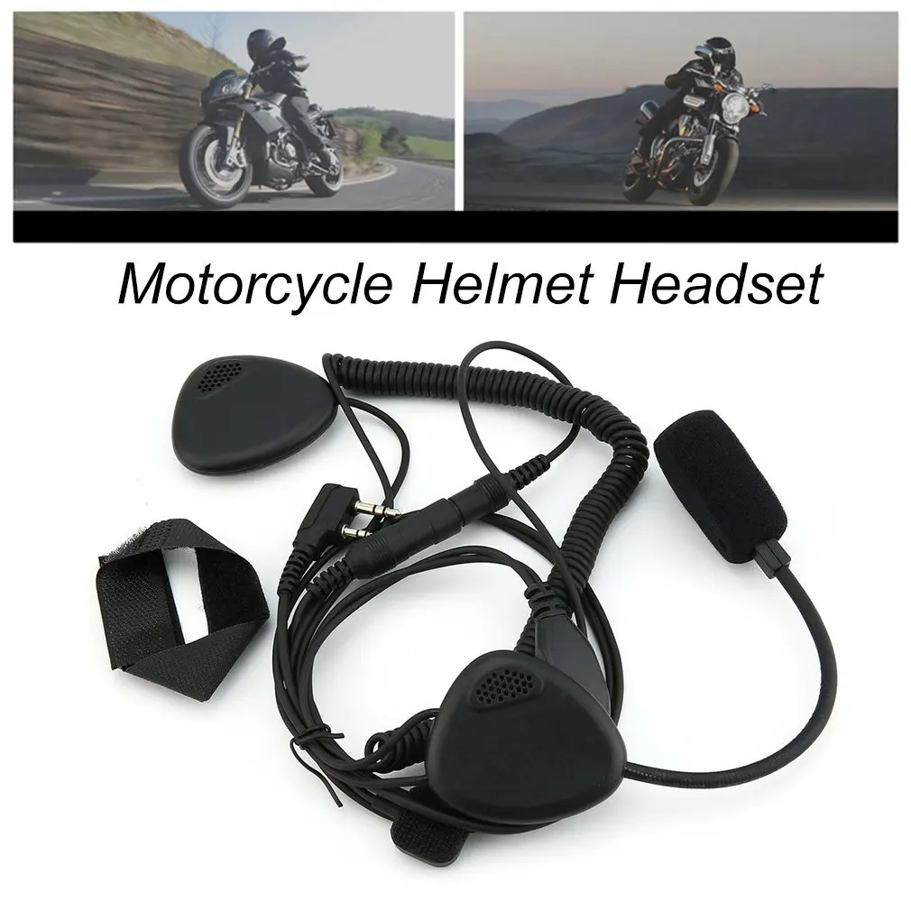 

PTT wire-controlled motorcycle helmet headset supports dual-channel voice Mic for Kenwood TYT UV-5R RETEVIS H777 PUXING