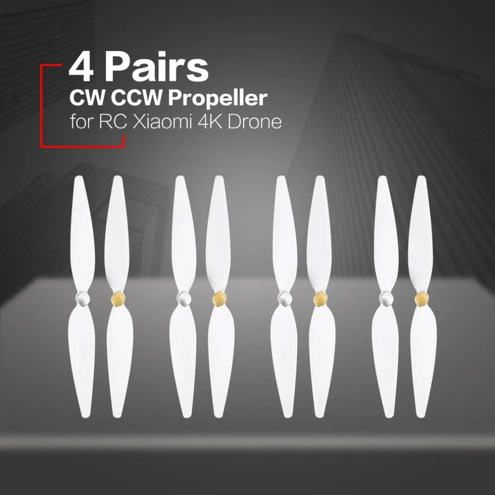 

4 пары, 10-дюймовые пропеллеры для дрона xiaomi 4K, белый перван, пропеллер для дрона xiaomi mi 4k, аксессуары для пропеллеров