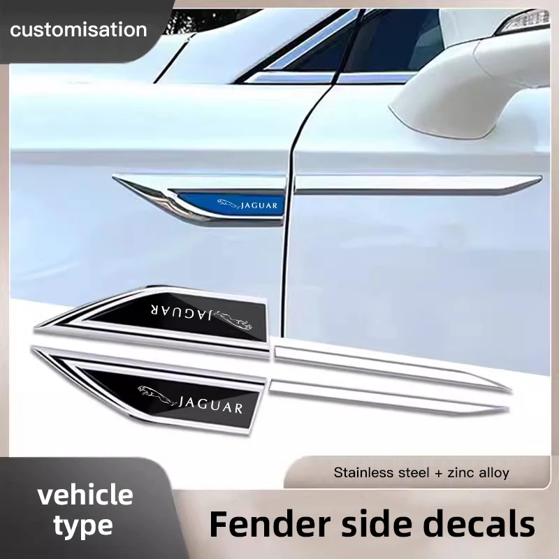 2 шт. автомобильные аксессуары лезвия боковых дверей наклейки для Jaguar XE XF XJ F-Type