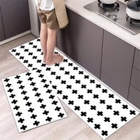 2022fashionable simple nordic style kitchen floor mat household carpet long strip door mat modern home decor