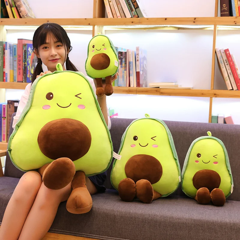 30-85cm Avocado Plush Toys Kawaii Fruits Pillow Flowers Stuffed Plant Soft and Warm Plush Children Toys Birthday Gifts for Kids