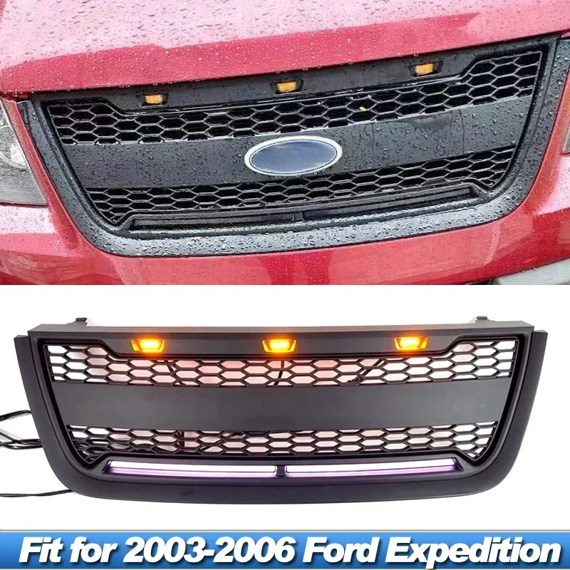 Подходит для 2003-2006 Ford передний бампер экспедиции с лампами головного света 2004 2005