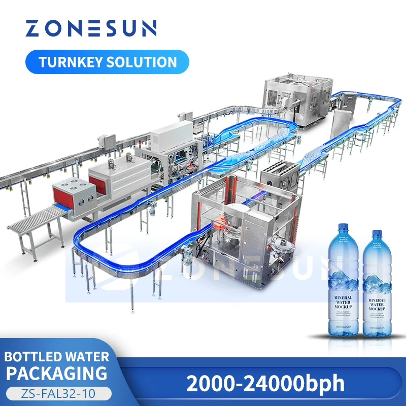 ZONESUN Упаковка бутилированной воды Интегрированная линия Полностью