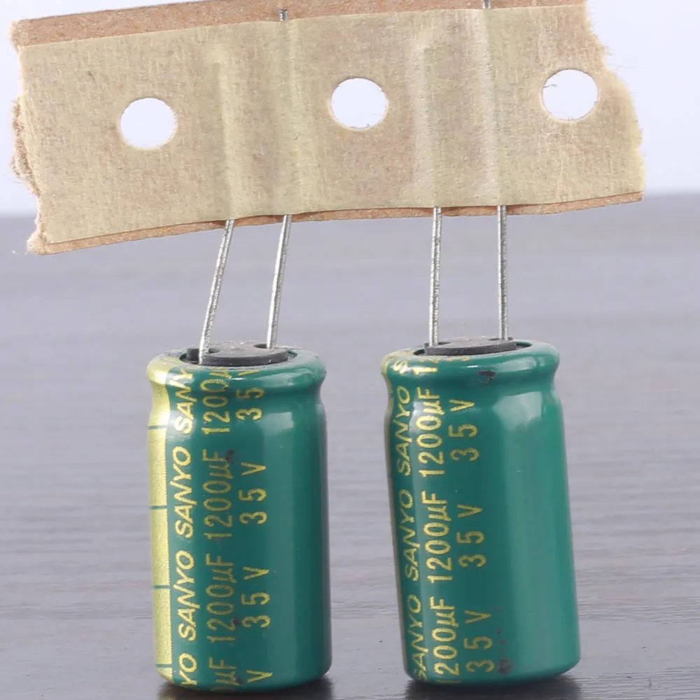 

1 шт. SANYO 1200mfd 35 в 1200 мкФ электролитический конденсатор 12,5*25 мм 105 ℃