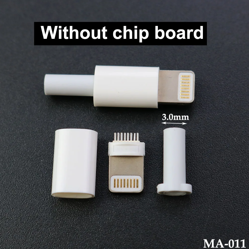

1Pcs Welding Type 8Pin Male Plug USB Connector Adapter Converter for Iphone Plus 3.0mm Cable