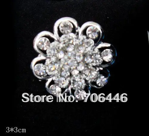 

Nice Silver Plated Alloy Rhinestone Crystal Small Sunflower Brooch