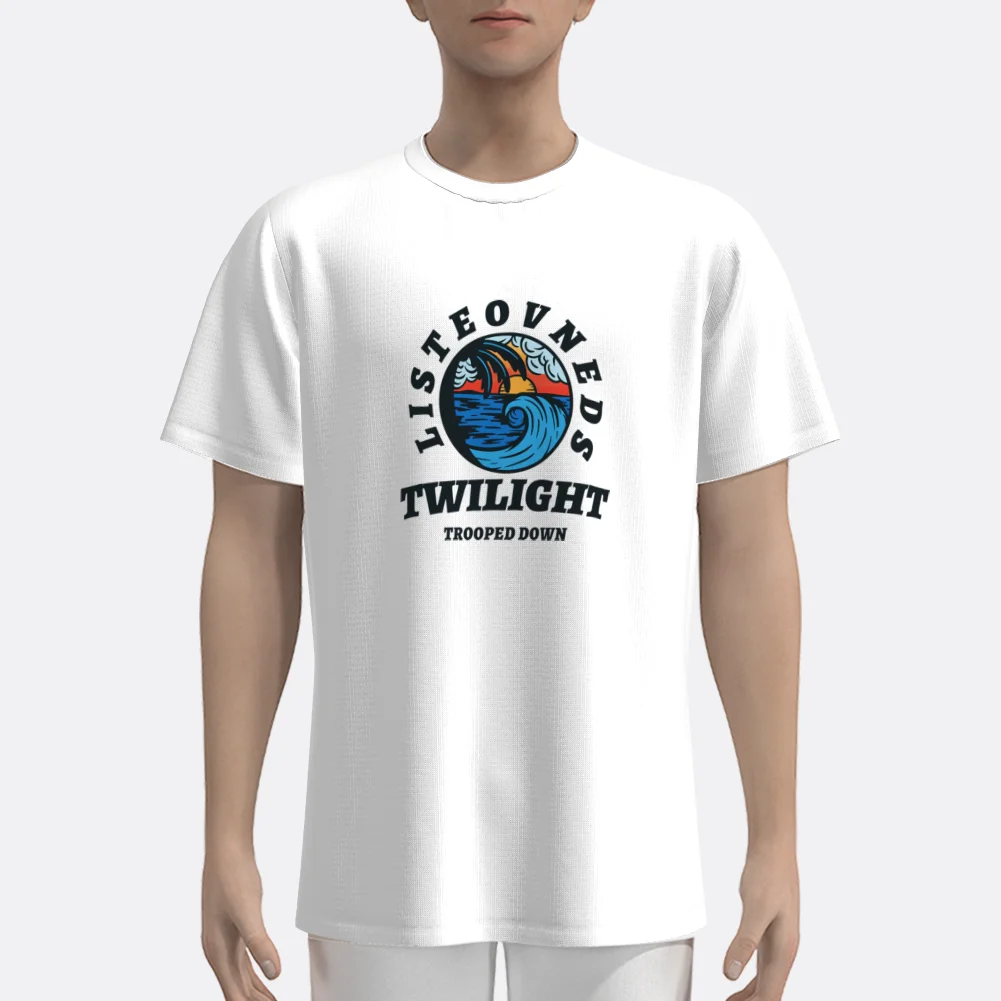 

Модная мужская футболка с коротким рукавом и принтом