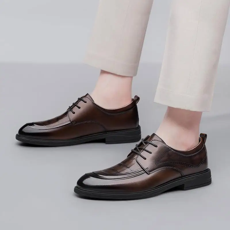 Мужская обувь австралийского кенгуру осень 2024 новинка деловая натуральная кожа