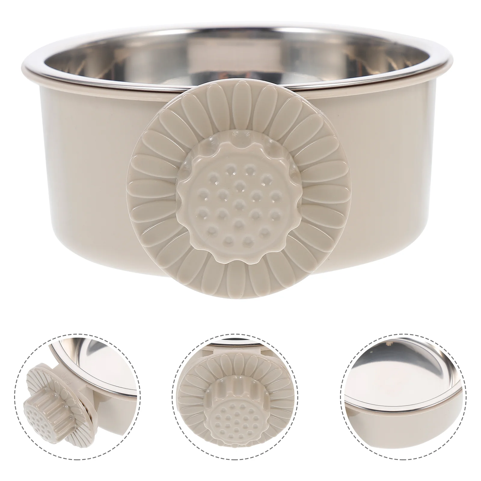 

Bowl Dog Water Bowls Pet Feeder Crate Dogs Dish Hamster Rabbit Kennel Guinea Stainless Steel No Supplies Spill Medium Ceramic