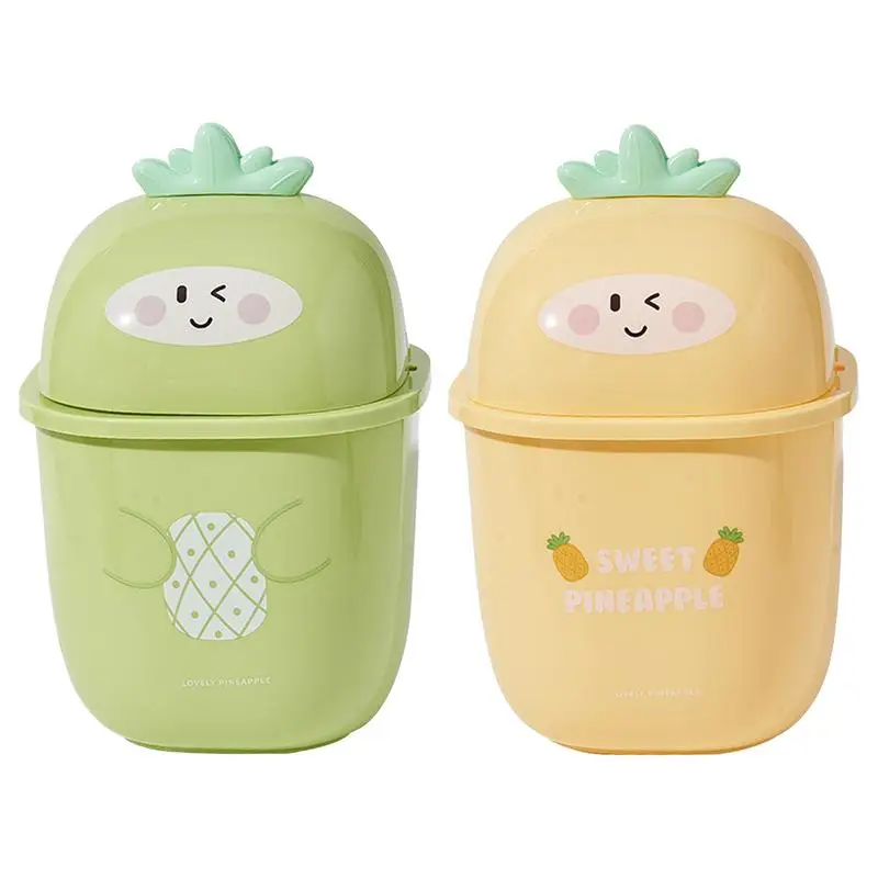 

Desk Trash Can With Lid Detachable Design Mini Waste Rubbishn Bin Multifunctional Garbage Bin For Kitchen Bathroom Offices