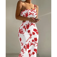 ninimour women summer asymmetrical neck floral print one shoulder cutout ribbed bodycon dress sexy party robes womens dress 2022
