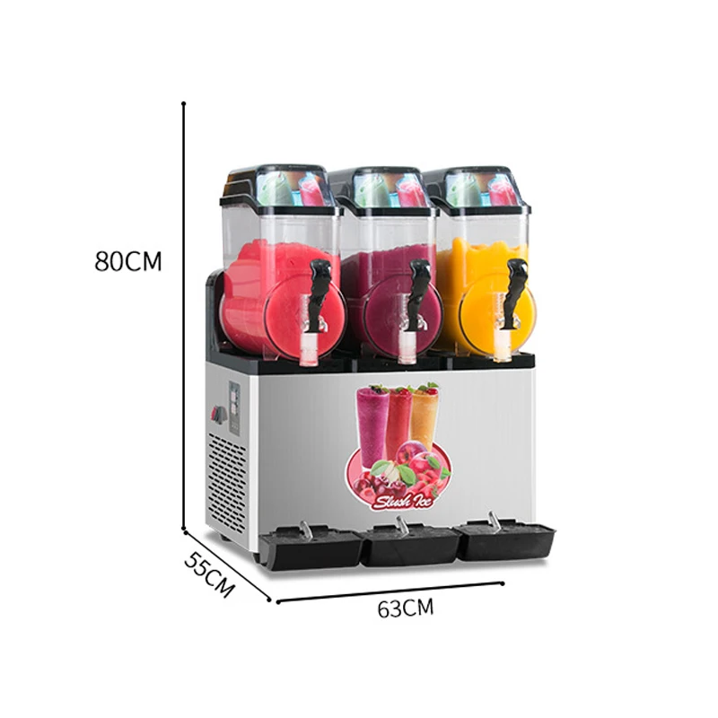 12LX3 Коммерческая замороженная сланцевая соковыжималка с тремя резервуарами, машина для таяния снега