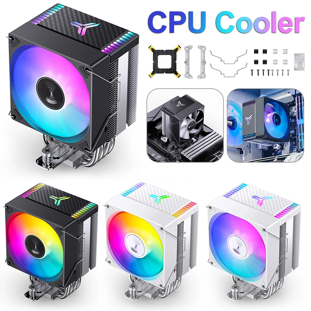 

Радиатор JONSBO CR-1400 ARGB с 4 тепловыми трубками, башенный кулер ЦП ITX 5 В, 3-дюймовый бесшумный вентилятор, кулер процессора Intel LGA1700 115X 1200 AM4