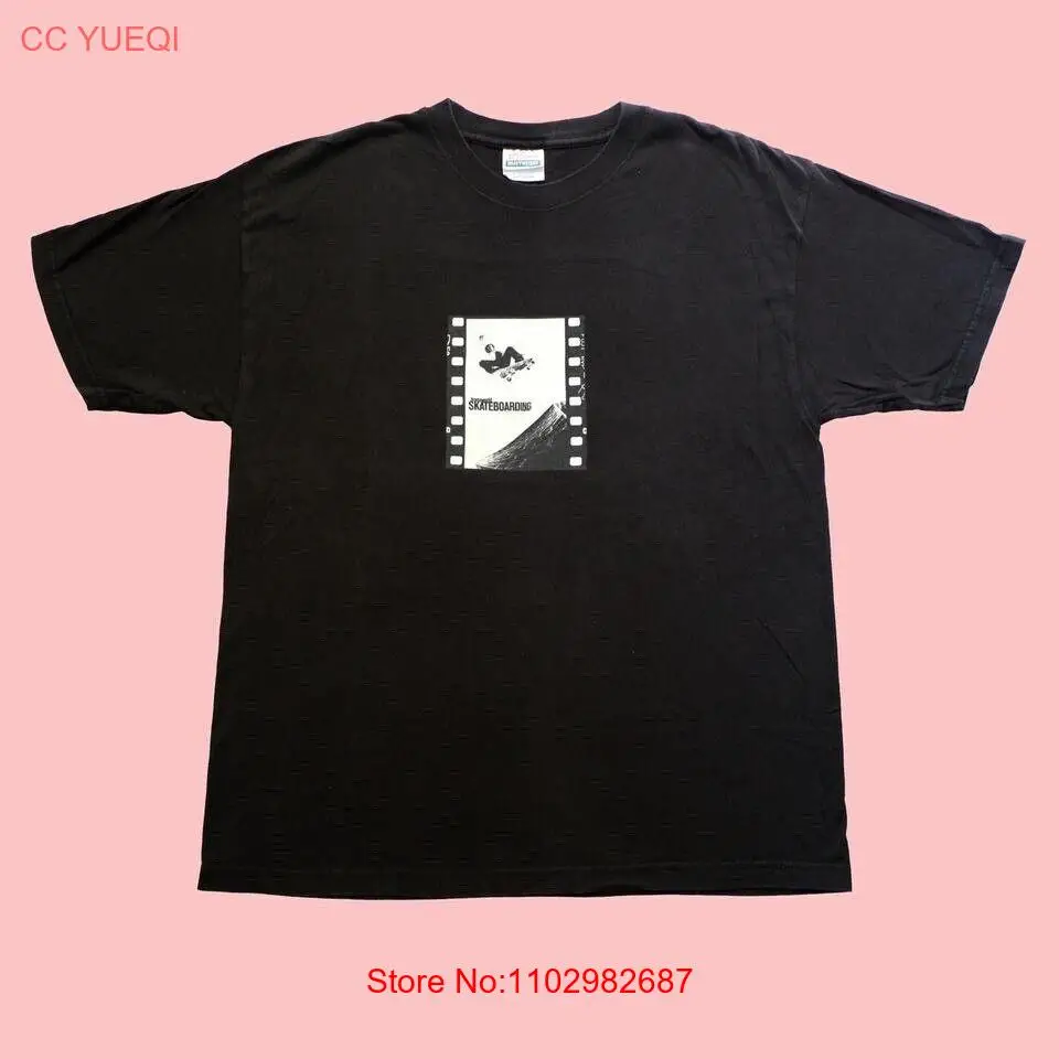 Фигуристки хип-хоп городская футболка Y2K спортивный гранж черный VTG 2000s Transworld Skate