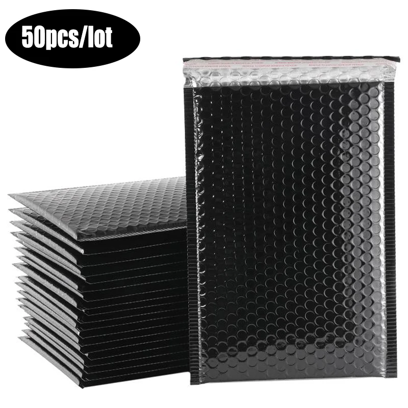 50pcs Aluminized Bubble Mailers Padded Envelopes Lined Poly Mailer Self Seal Mailers Padded Envelope Bubble Mailing Express Bag