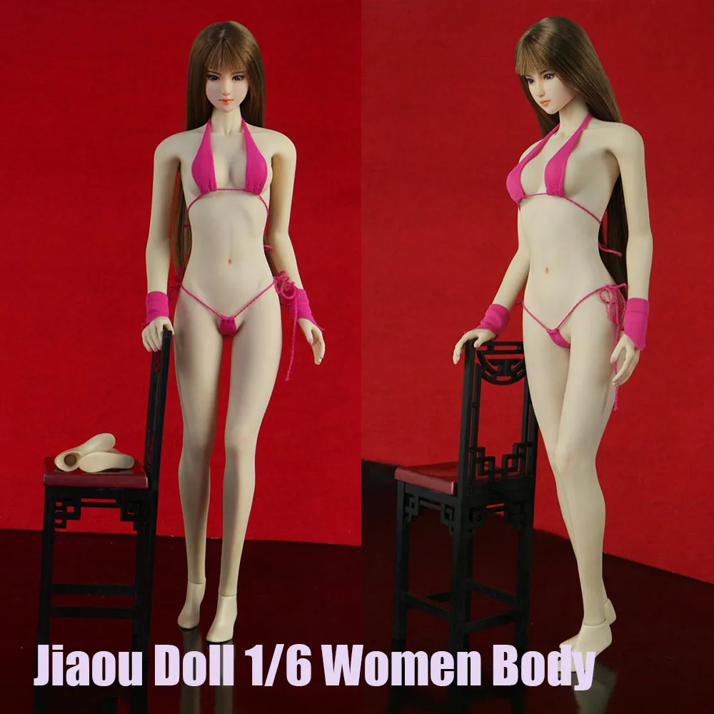 

Jiaou Doll 1/6 Women Soldier Body Asia Shape Narrow Shoulders Detachable Foot Seamless Body 12" Action Figures Dolls