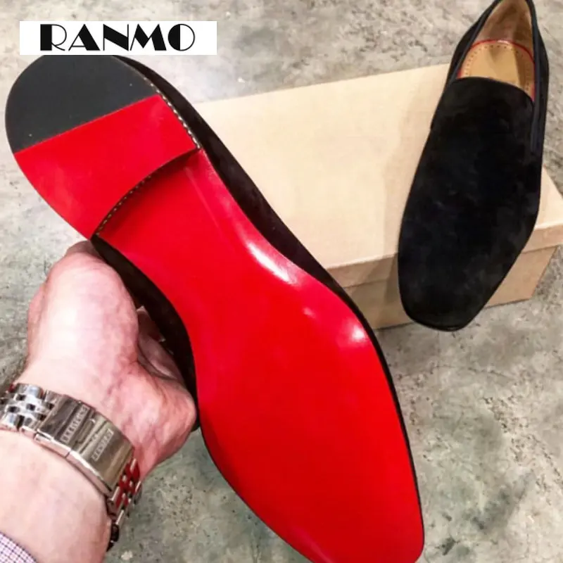 

Lefu Shoes Business casual shoes Suede comfortable one foot low heel new men's business leather shoes men's leather shoes