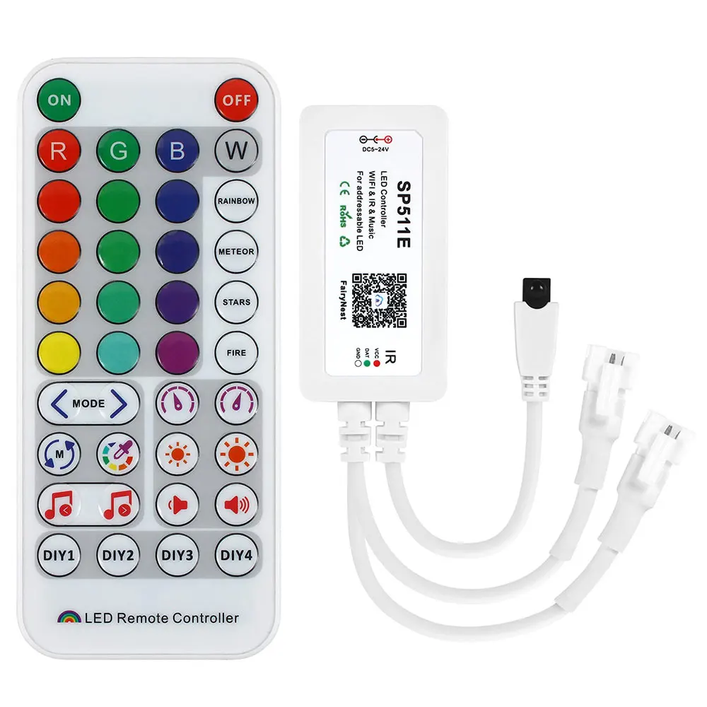 Светодиодная лента WS2812b WS2811 SP511E умное управление через приложение для музыки с