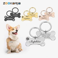 personalized pet id tag custom engraved dog tags anti lost pendant address tags cat id nameplate for puppy collar accessories