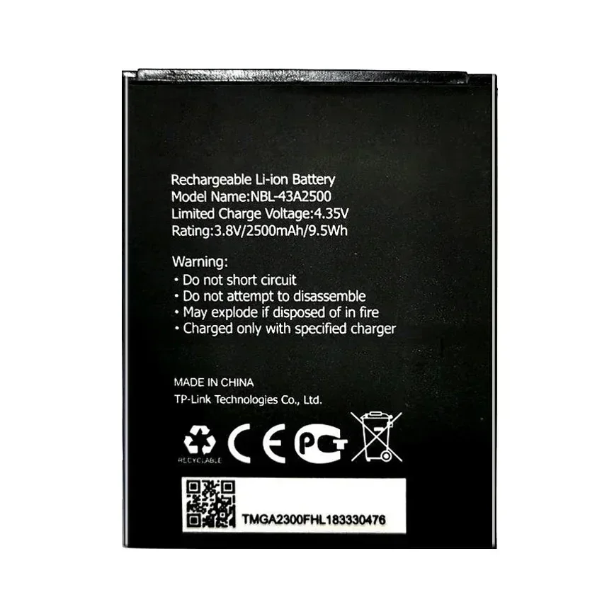 Премиум-аккумулятор емкостью 2500 мАч для TP-Link Neffos C7S TP7051A TP7051C NBL-43A2500