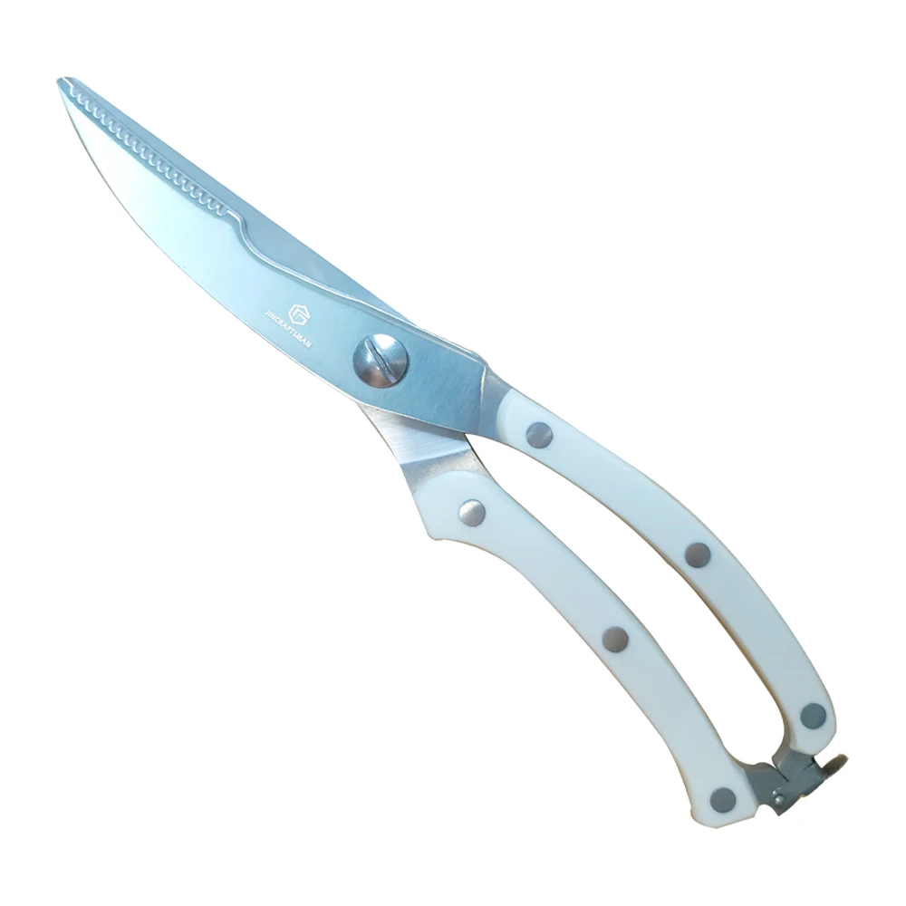 

Jincraftsman®-Многофункциональные кухонные ножницы с заблокированным хвостом и эргономичной ручкой из АБС-пластика для обрезки сада, птицы, рыбы...