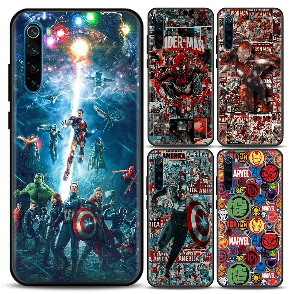 

Phone Case for Redmi 6 6A 7 7A Note 7 Note 8 8A 8T Note 9 9S Pro 4G T Soft Case Cover Marvel Avengers