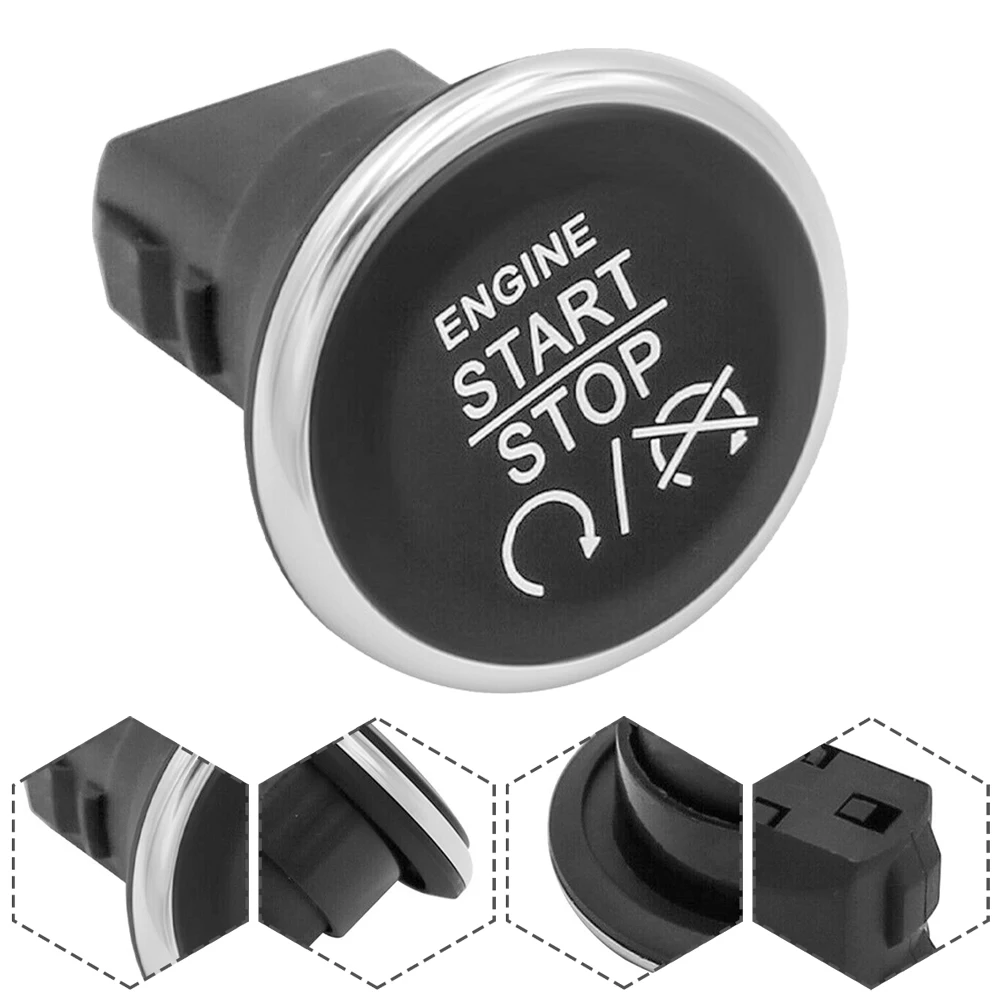 

Brand New Button Switch Ignition Parts Start/Stop 2008-2016 ABS Plastic