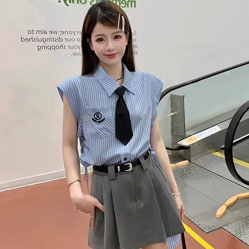 Повседневная Брендовая женская рубашка в Корейском стиле новинка 2024