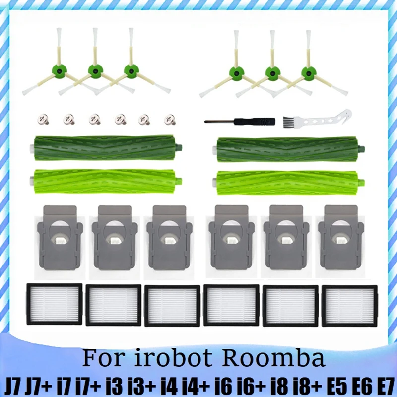 

Комплект аксессуаров для Irobot Roomba J7 J7 + I7 I7 + I3 + I4 I4 + I6 I6 + I8 I8 + E5 E6 E7 Запчасти для робота-пылесоса, 30 шт.