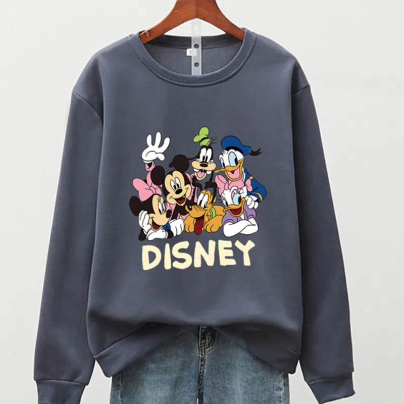 

Disney Cartoon Women Sweatshirt Long Sleeve Autumn Spring Casual Hoodies Top Girl Blouse Tracksuits Sweatshirts Hoodies Woman