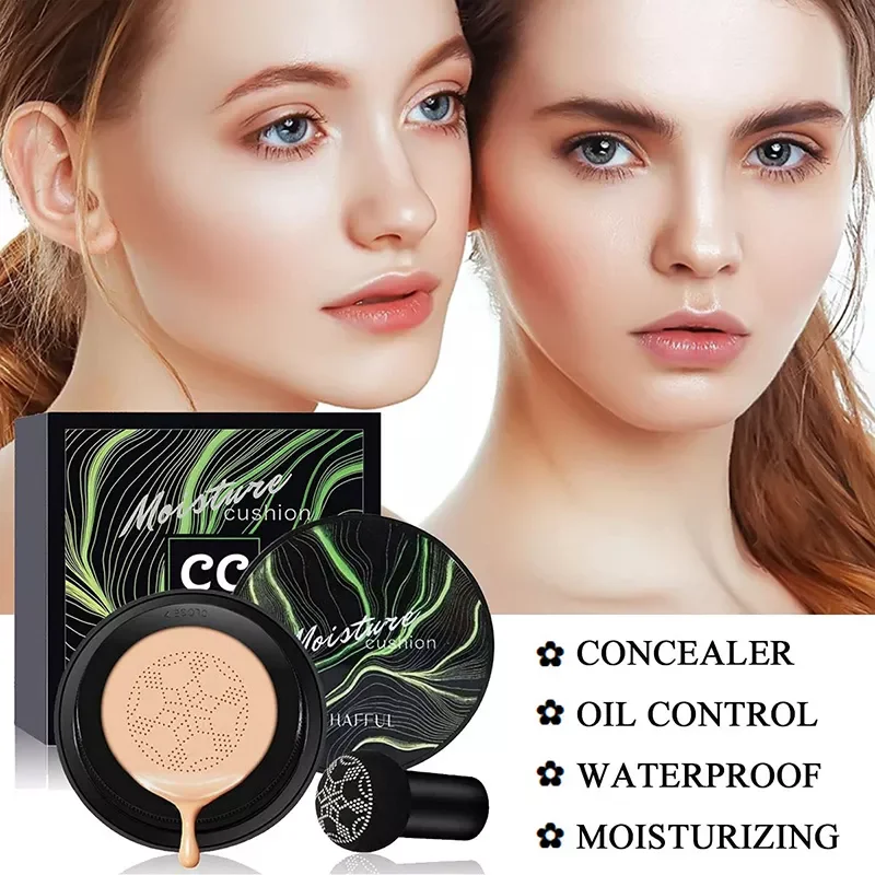 New in Head Air Cushion CC Cream Natural Moisturizing Foundation Concealer Whitening Oil-control Makeup BB Cream Cosmetics free
