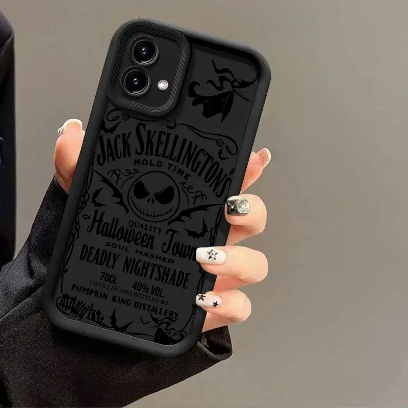 Фото Чехол Jack Skellington Sally Halloween для Motorola Moto G06 G56 G86 G96 G100 5G Edge 60 70 Fusion 50 Pro 40Neo G85 G84 G75 №3