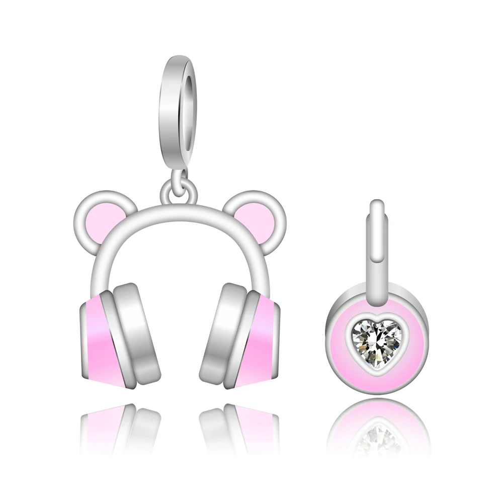 Новинка 2025 года горячая Распродажа милые розовые наушники подвеска подходит для