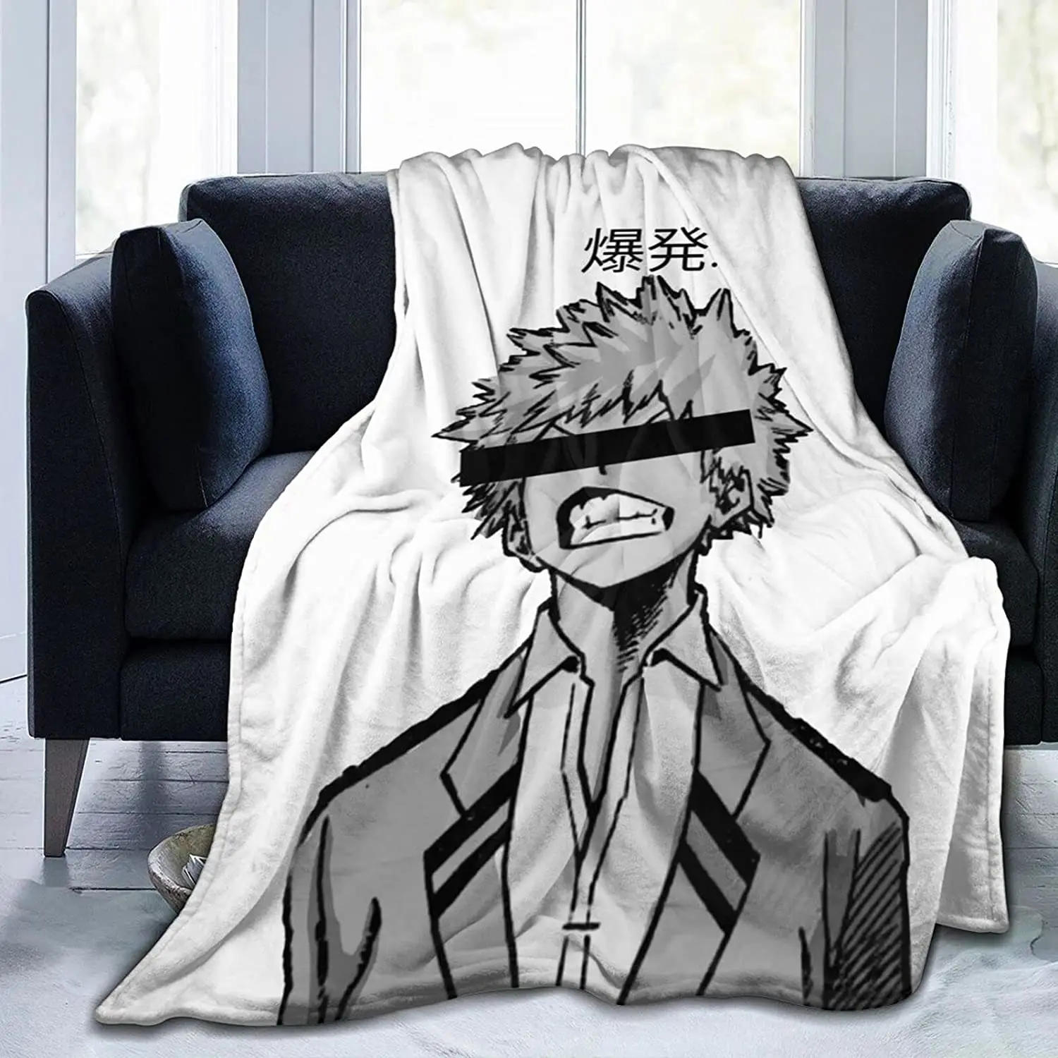 

Katsuki Bakugou Graphic Soft Flannel Blanket Lightweight Fleece Blanket Air Conditioner is Suitable for Bedroom Living Room Sofa