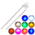 1000 шт. LED F3 3 мм ультраяркая Плоская верхняя головка белая красная синяя оранжевая зеркальная редкая широкоугольная светоизлучающая лампа светодиоды