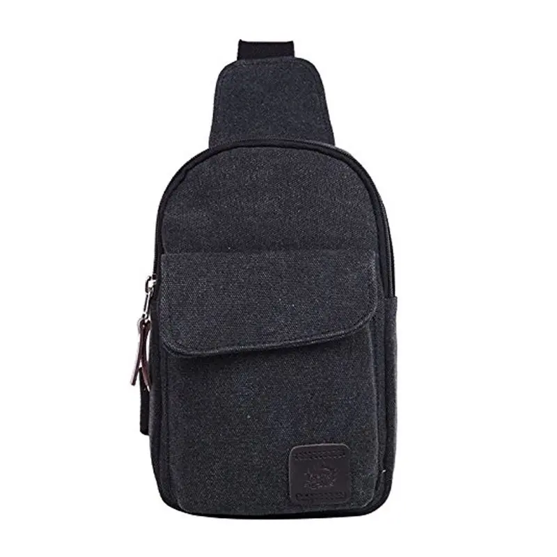 Fashionable Leisure Men's Crossbody Canvas One Shoulder Backpack Oblique Chest Pack Shouler Bag