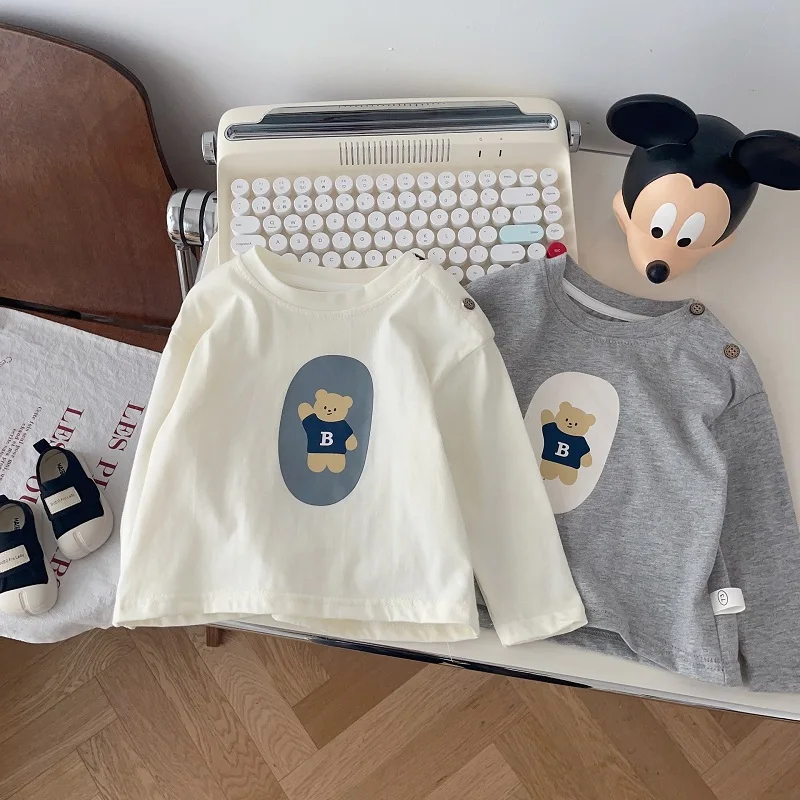 

Детская футболка с длинным рукавом и круглым вырезом, на возраст 0-5 лет