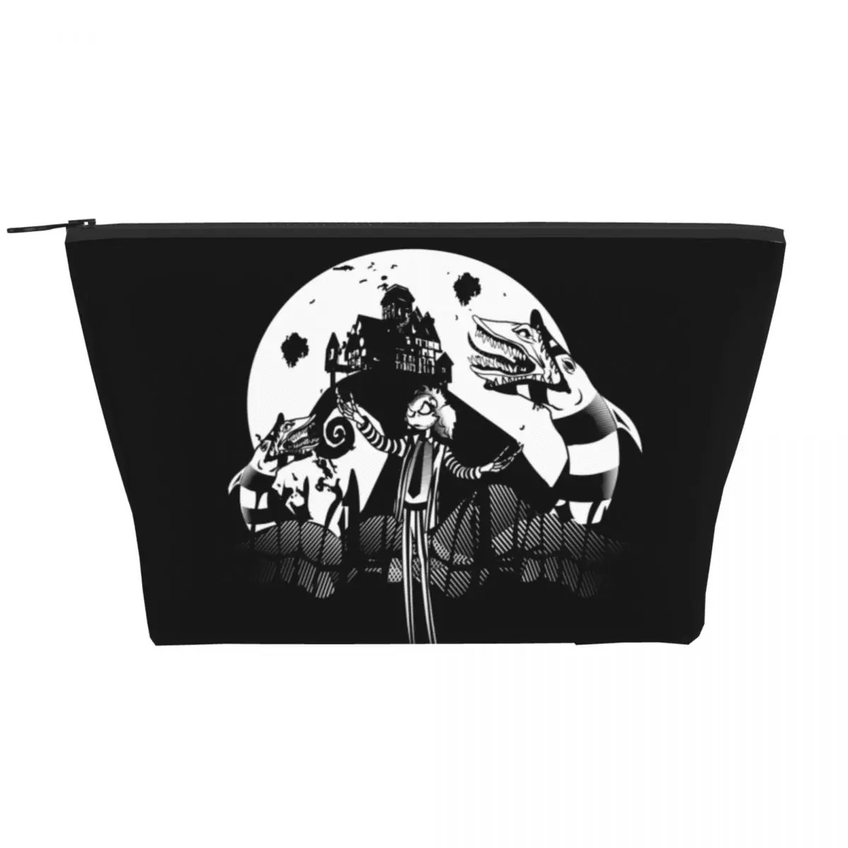

Kawaii Halloween Beetlejack Travel Toiletry Bag for Women Tim Burton Beetlejuice Cosmetic Makeup Bag Beauty Storage Dopp Kit
