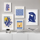 Абстрактная картина для домашнего декора, холст, живопись, французский Анри Матисс, голубой обнаженный для гостиной, плакаты, HD вырез, печать, Настенная картина