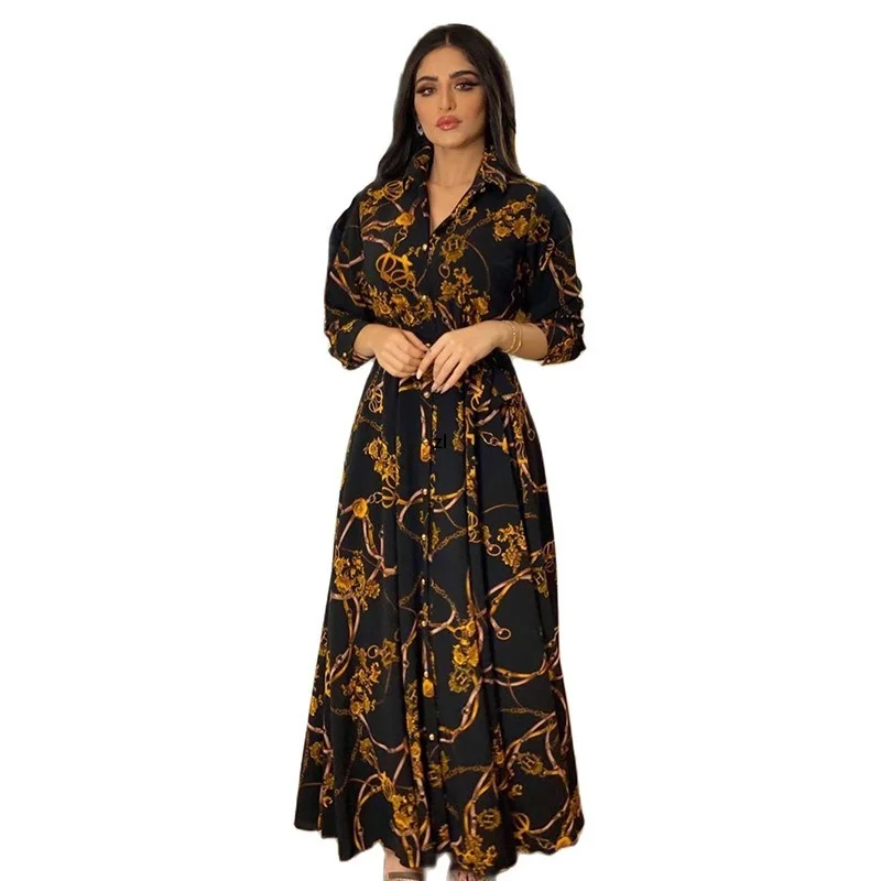 

Dubai Abaya Turkey Jalabiya Maxi Muslim Women Dress Long Sleeve Pakistani African Dresses Islam Clothing Moroccan Kaftan Arab