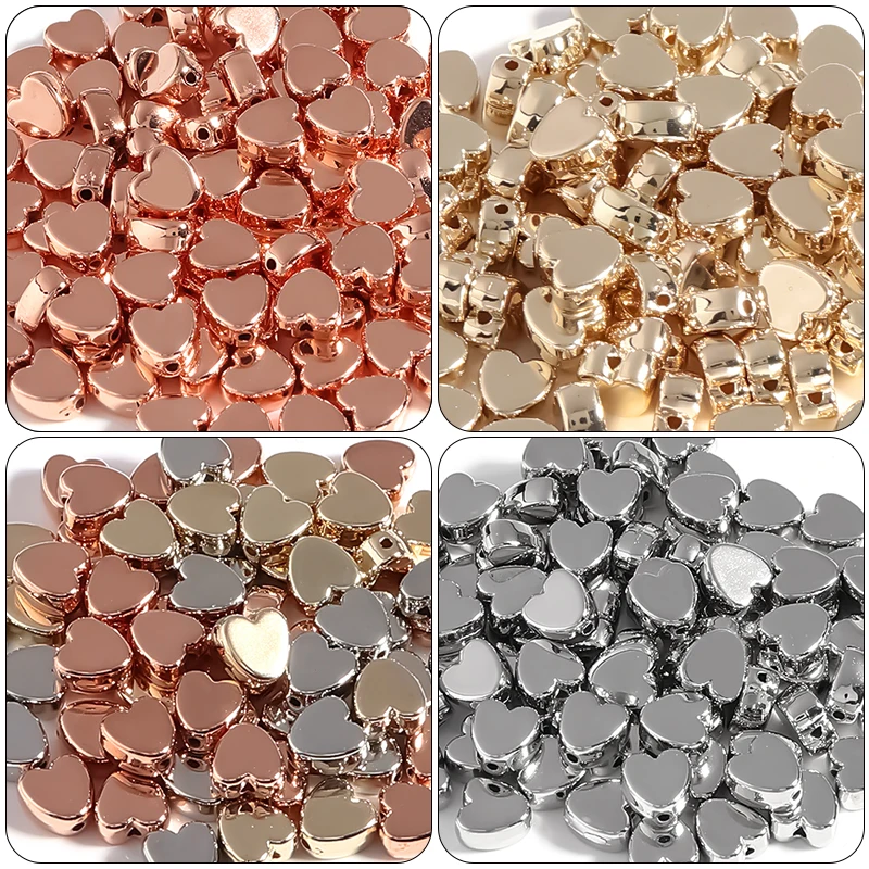 Бусины CCB в форме сердца 50 шт. 8 мм