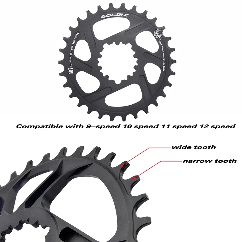 Звездочка для горного велосипеда GXP Короны SRAM 11/12S NX XX XO GX GXP11 смещение 0 мм/3 мм/6 мм
