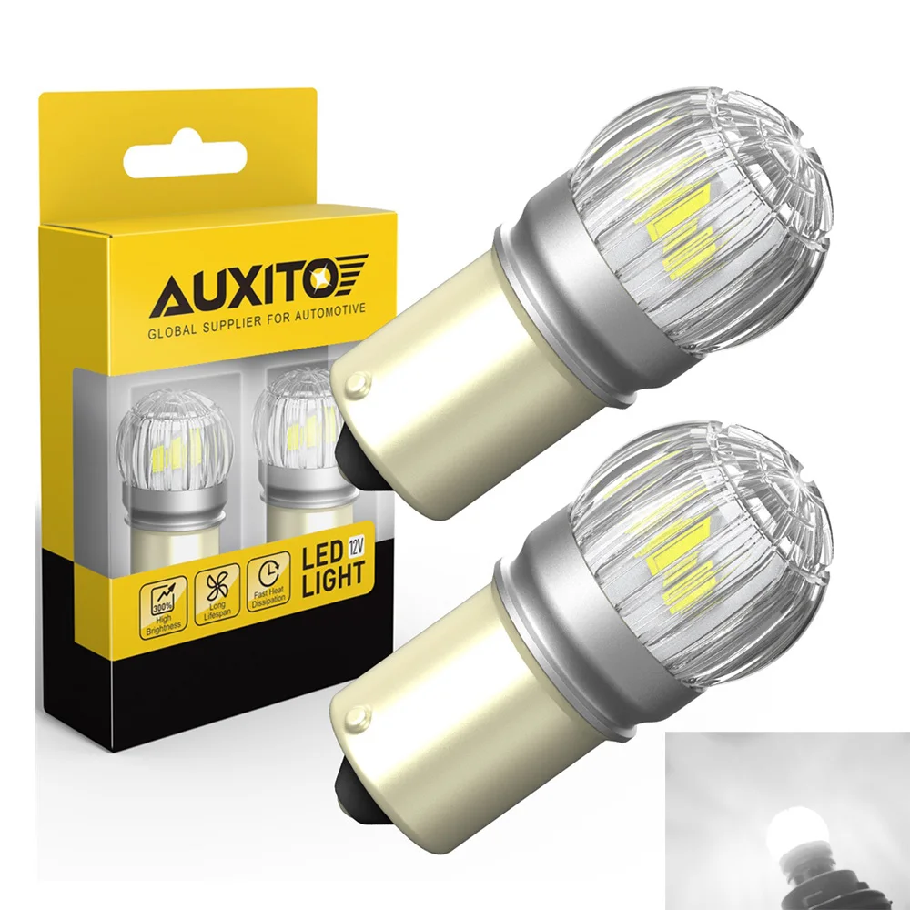 

AUXITO 2 Шт. 1156 BA15S P21W Светодиодные Лампы Для Задних Фонарей 6000K Бело-желтые Универсальные Для Skoda Audi BMW - 12В А...