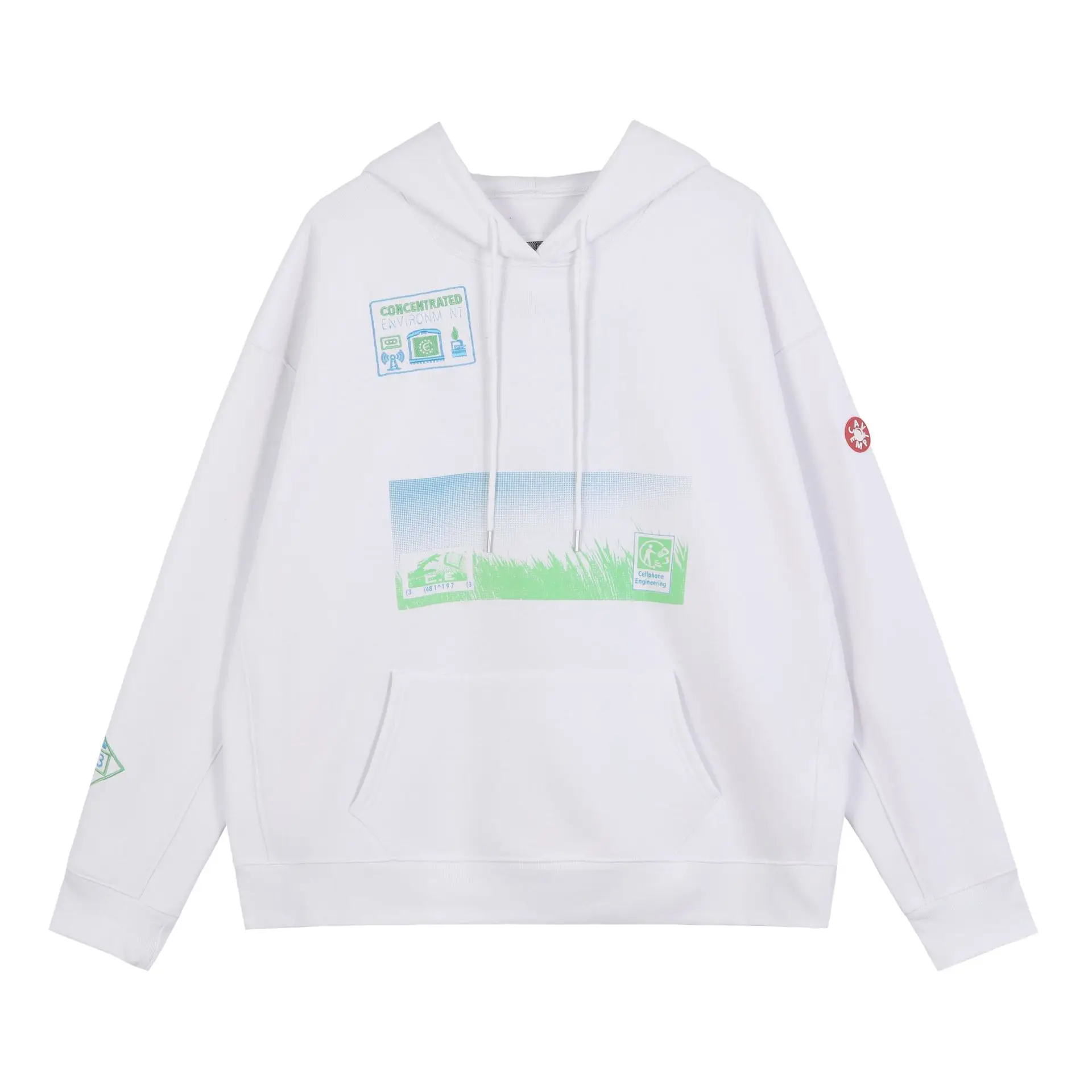 

Fall/Winter 2023 new CAVEMPT C.E embroidered letter ring slogan fleece hoodie for men and women