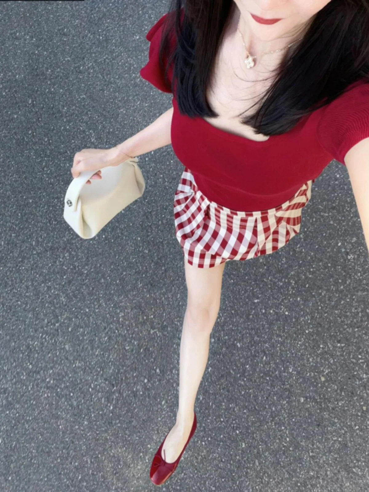 Европейские товары модный комплект в стиле вестерн допаминовый красный вязаный