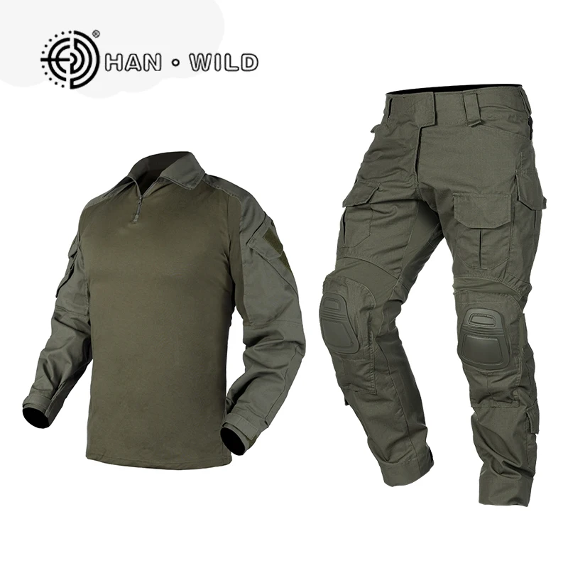 Military Sets G3 Suit Multicam Forces Suit Combat Shirt Pants Tactics Airsoft Militaire With Pads 2022 Tactical Military Uniform