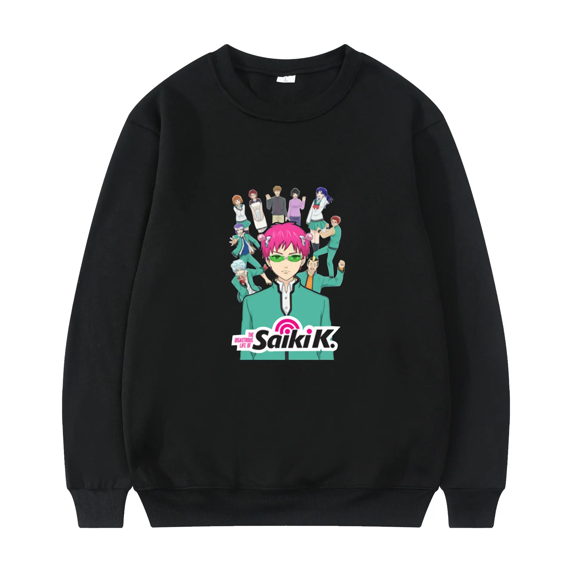 

Anime The Disastrous Life of Saiki K Saiki Kusuo Send To Friends Winter Long Sleeve Loose Casual Sports Men Crewneck Sweatshirt