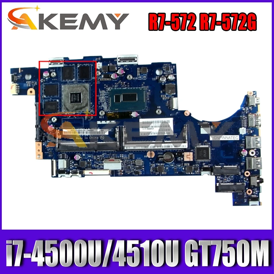 

V5MM2 LA-A021P Mainboard For Acer Aspire R7-572 R7-572G Laptop Motherboard With i7-4500U/4510U CPU GT750M 2G-GPU 100% Fully Test