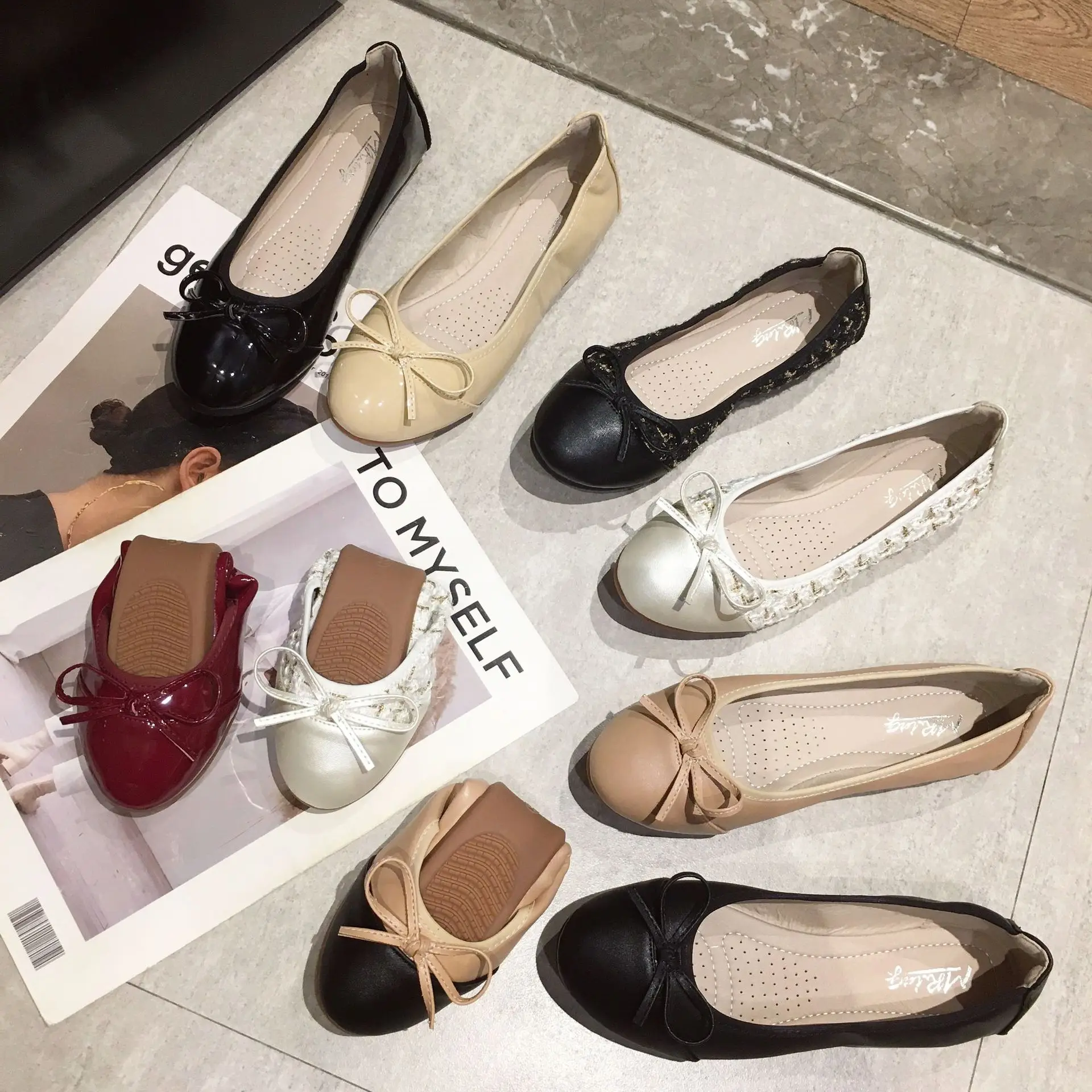 

Slip on Women Ballet Flats Loafers Shoes Soft Sole Round Toe Ballerina Comfortable Ladies Casual Driving Shoes Big Us Size 11