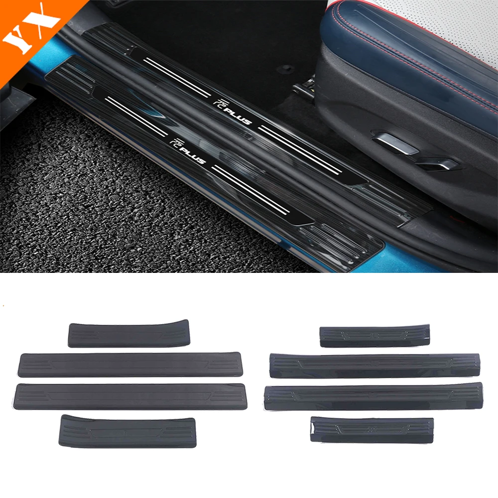 

For BYD ATTO 3 Yuan Plus 2022-2023 Auto Accessories Stainless Interior Door Sill Scuff Plate Welcome Pedal Car Styling Sticker